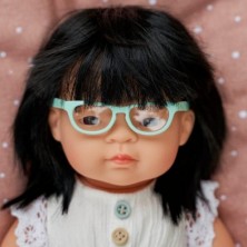 Muñeca BB asiática con gafas - 38 cm - MINILAND 2
