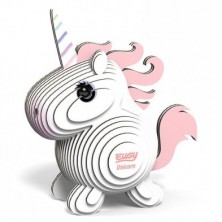 Figura 3D de cartón - Unicornio - EUGY