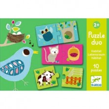 Juegos educativos - Puzzle dúo Habitat - DJECO