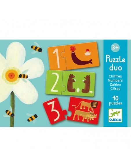 Juegos educativos - Puzzle dúo Números - DJECO